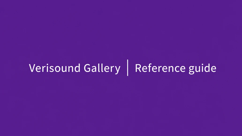 Verisound gallery reference guide