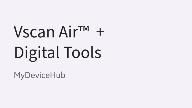 Vscan air tutorial device hub