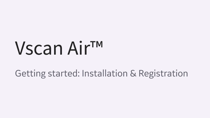Vscan air tutorial installation